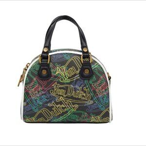 Von Dutch Neon Multi-Logo Bowling Bag